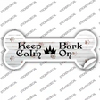 Keep Calm Bark On Novelty Bone Sticker Decal Large