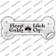Keep Calm Lick On Novelty Bone Sticker Decal Large