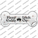 Keep Calm Lick On Novelty Bone Sticker Decal Large