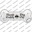 Keep Calm Dig On Novelty Bone Sticker Decal Large