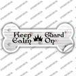 Keep Calm Guard On Novelty Bone Sticker Decal Large