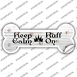 Keep Calm Ruff On Novelty Bone Sticker Decal Large