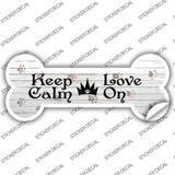 Keep Calm Love On Novelty Bone Sticker Decal Large
