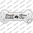 Keep Calm Kiss On Novelty Bone Sticker Decal Large