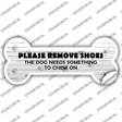Please Remove Shoes Novelty Bone Sticker Decal Large