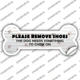 Please Remove Shoes Novelty Bone Sticker Decal Large