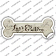 Love and a Dog Novelty Bone Sticker Decal Large