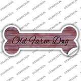 Old Farm Dog Novelty Bone Sticker Decal Large