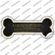 Guard Dog on Watch Novelty Bone Sticker Decal Large