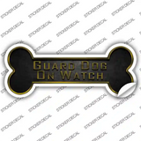 Guard Dog on Watch Novelty Bone Sticker Decal Large