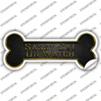Sassy Cat on Watch Novelty Bone Sticker Decal Large
