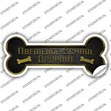 Obedience School Dropout Novelty Bone Sticker Decal Large