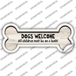 Dogs Welcome Novelty Bone Sticker Decal Large