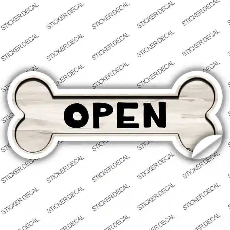 Open Novelty Bone Sticker Decal Large