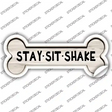 Stay Sit Shake Novelty Bone Sticker Decal Large