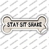 Stay Sit Shake Novelty Bone Sticker Decal Large