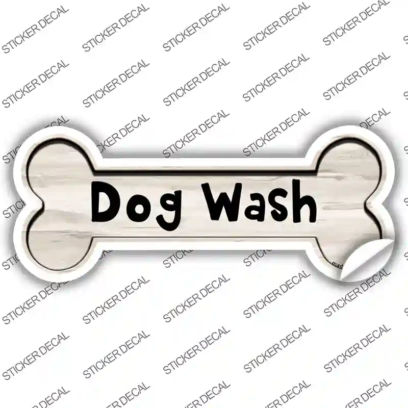 Dog Wash Novelty Bone Sticker Decal Large