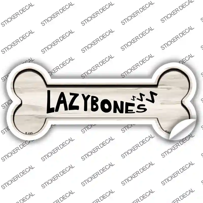 Lazybones Novelty Bone Sticker Decal Large