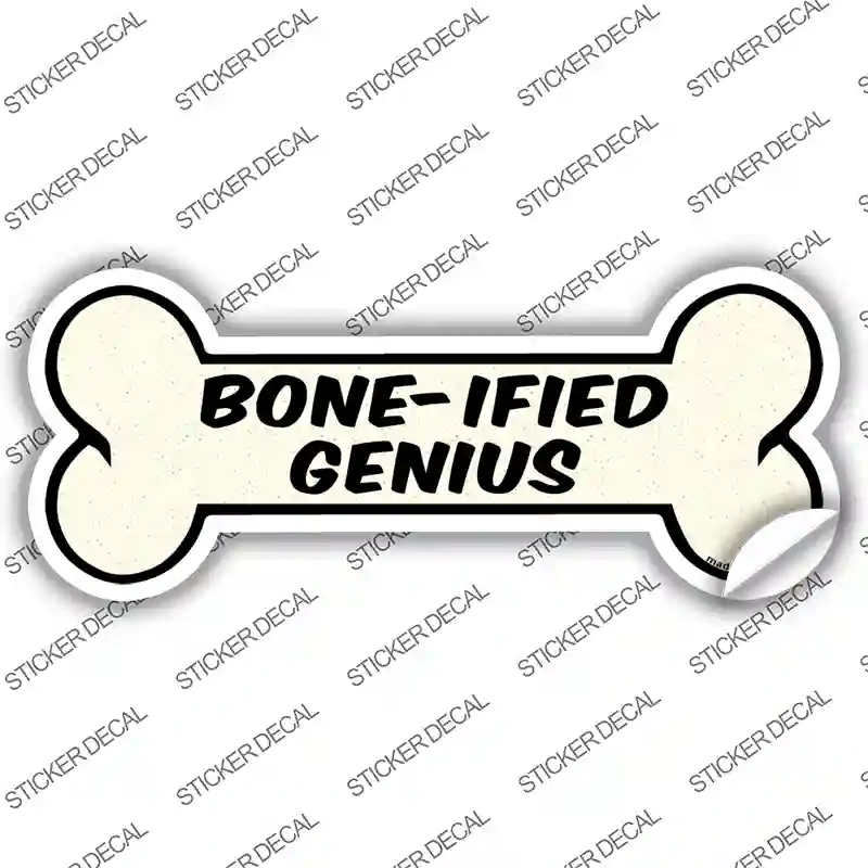 Boneified Genius Novelty Bone Sticker Decal Large