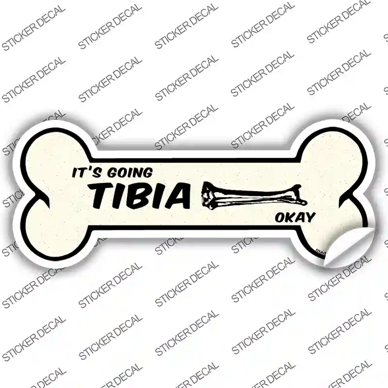 Going Tibia Okay Novelty Bone Sticker Decal Large