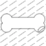 White Solid Novelty Bone Sticker Decal Small