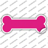 Pink Solid Novelty Bone Sticker Decal Small