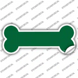 Green Solid Novelty Bone Sticker Decal Small