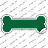 Green Solid Novelty Bone Sticker Decal Small