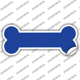 Blue Solid Novelty Bone Sticker Decal Small