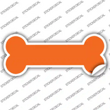 Orange Solid Novelty Bone Sticker Decal Small