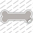 Gray Solid Novelty Bone Sticker Decal Small