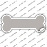 Gray Solid Novelty Bone Sticker Decal Small