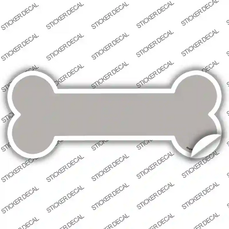 Gray Solid Novelty Bone Sticker Decal Small
