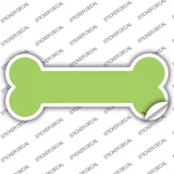 Lime Green Solid Novelty Bone Sticker Decal Small