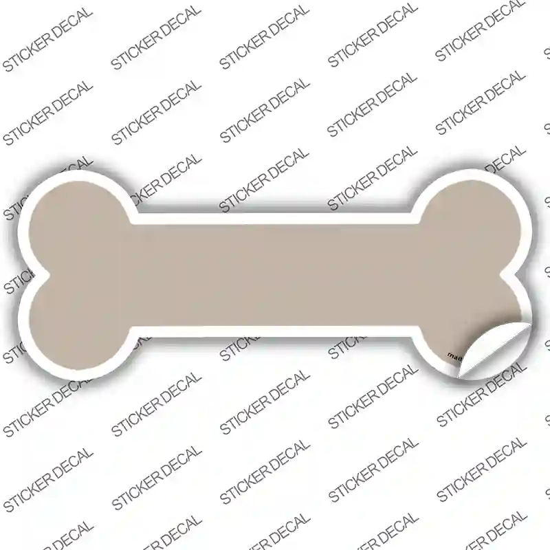 Tan Solid Novelty Bone Sticker Decal Small