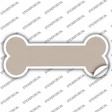 Tan Solid Novelty Bone Sticker Decal Small