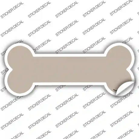 Tan Solid Novelty Bone Sticker Decal Small