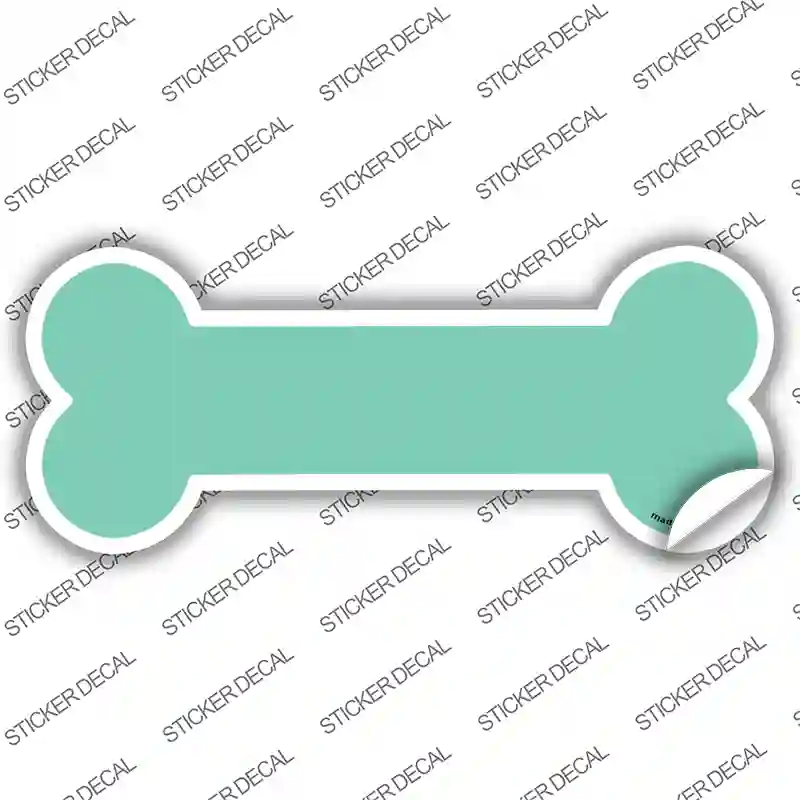 Mint Solid Novelty Bone Sticker Decal Small