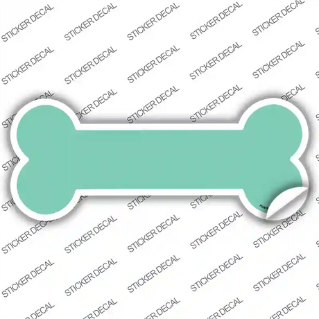 Mint Solid Novelty Bone Sticker Decal Small