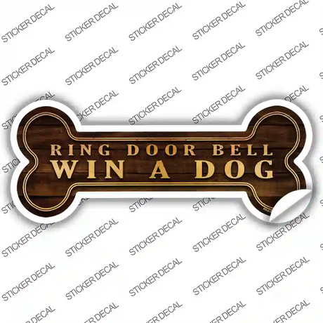 Win A Dog Novelty Bone Sticker Decal Small