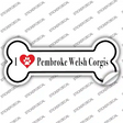 I Love Corgis Novelty Bone Sticker Decal Small
