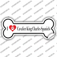 I Love Charles Spaniels Novelty Bone Sticker Decal Small