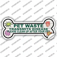 Pet Waste Novelty Bone Sticker Decal Large