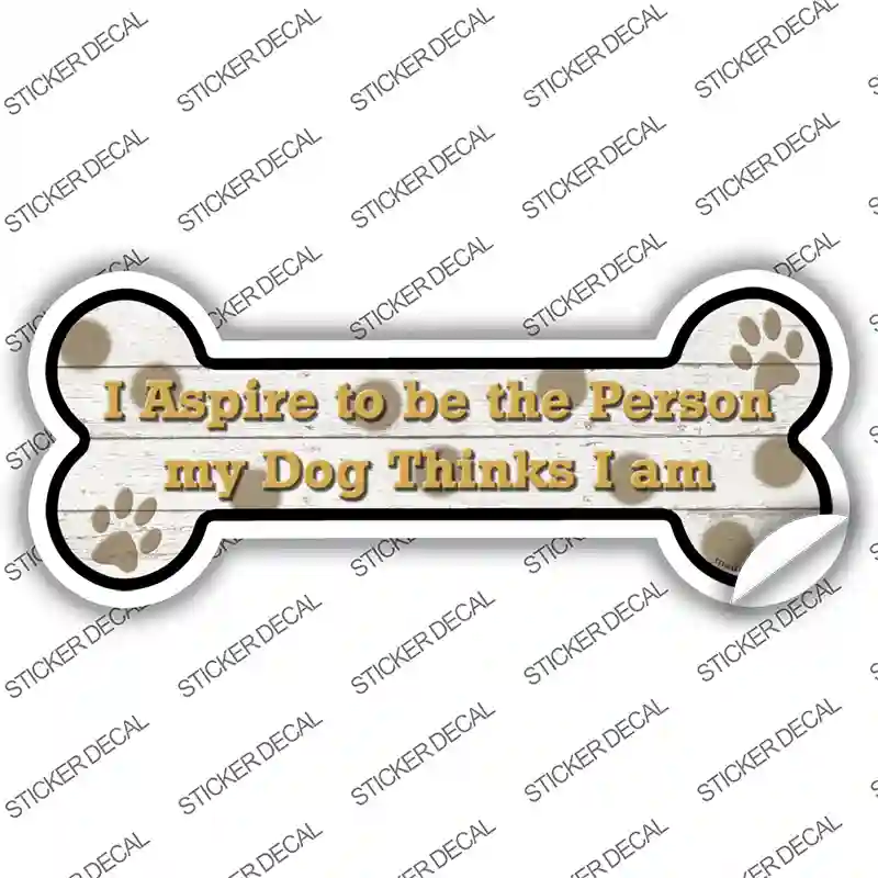 I Aspire to Be Novelty Bone Sticker Decal Large