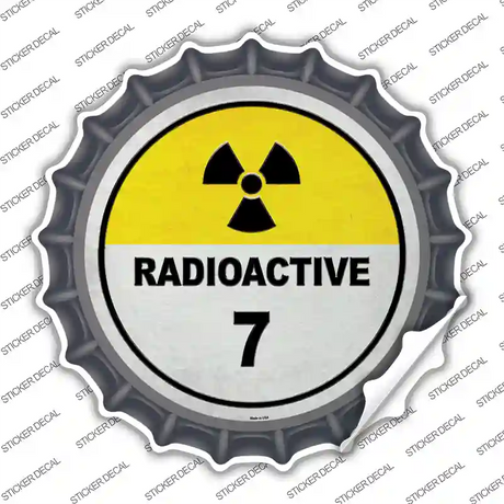 Radioactive Novelty Bottle Cap Sticker Decal