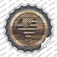 Chicken on Wood Novelty Bottle Cap Sticker Decal