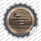 Hummingbird on Wood Novelty Bottle Cap Sticker Decal