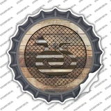 Snake on Wood Novelty Bottle Cap Sticker Decal