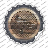Dragonfly on Wood Novelty Bottle Cap Sticker Decal