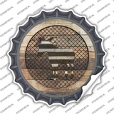 Donkey on Wood Novelty Bottle Cap Sticker Decal